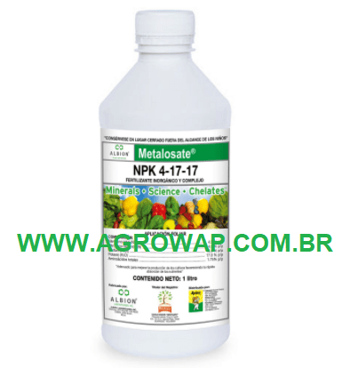 Fertilizante Foliar NPK 4-17-17  Metalosate - 1 Litro	